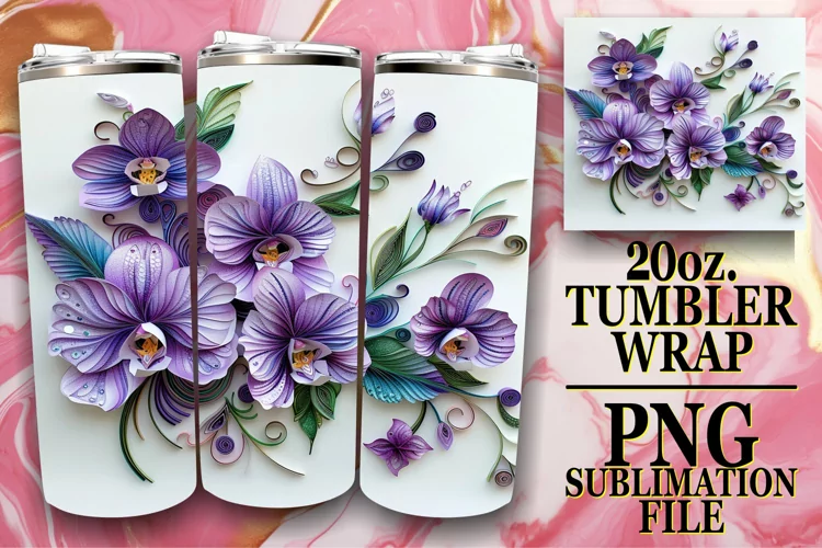 Enchanting Whimsical Flower 3D 20oz Sublimation