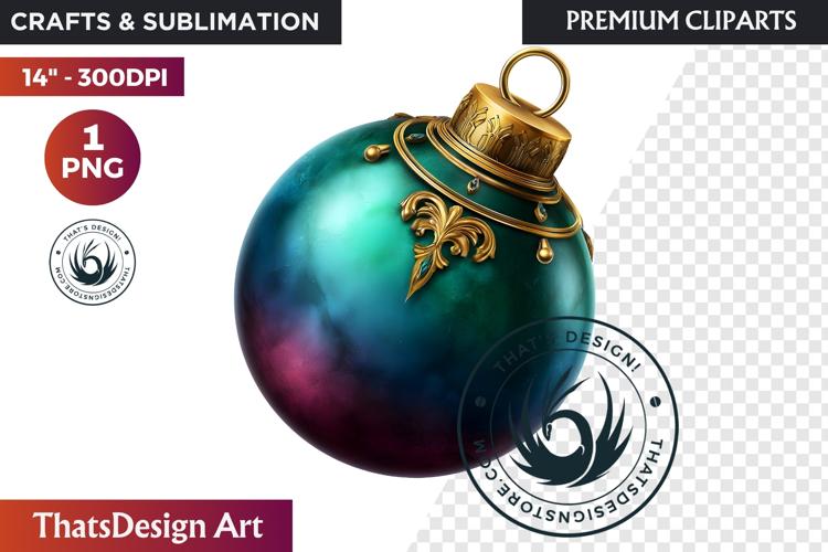Christmas Baubles Clipart, Festive Holiday Ornaments PNG