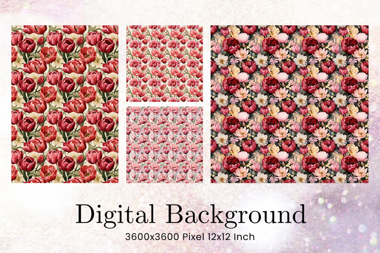 Flower Pattern Background Wallpaper Digital Paper_97