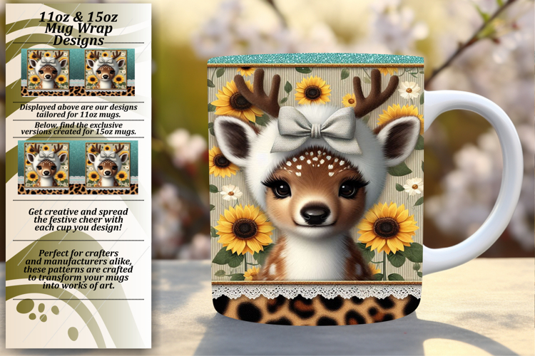 Sublime 11oz Mug Wrap Png Artwork , Cute Animals