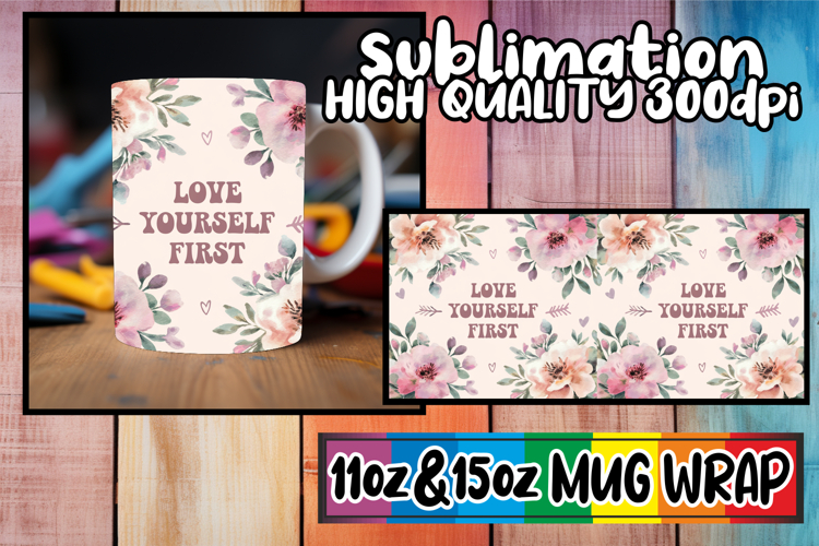 Radiant evenings sublimation print wrap, Flower Quote