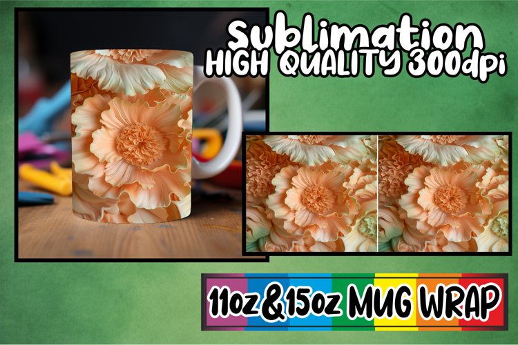 Vibrant Illusion Mug Wrap, 11oz 15oz Sublimation