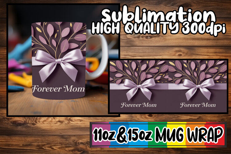 Blissful days 11oz 15oz mug wrap, Mother's Day example image 1