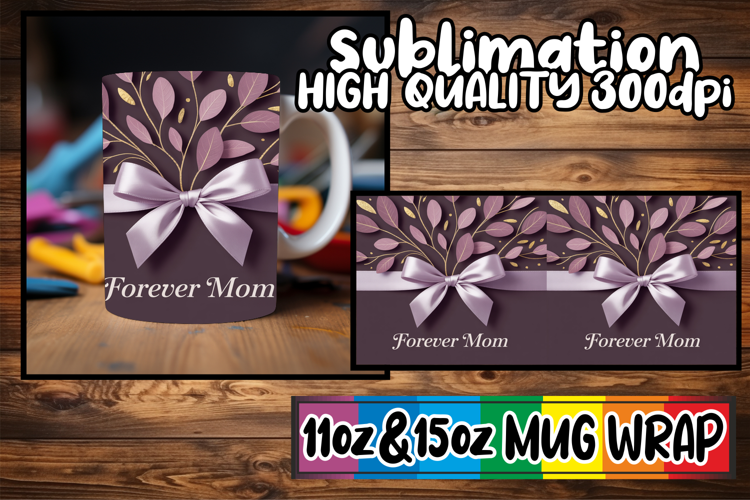 Blissful days 11oz 15oz mug wrap, Mother's Day