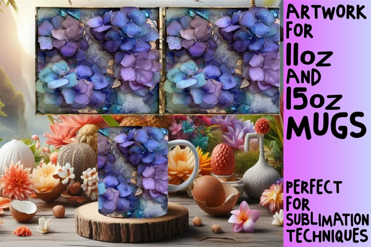 Vibrant Springtime Elegance Mug Wrap: Sublimation - 11oz/15o