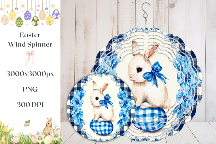 Easter Animals Wind Spinner, Cute Bunny Wind Spinner