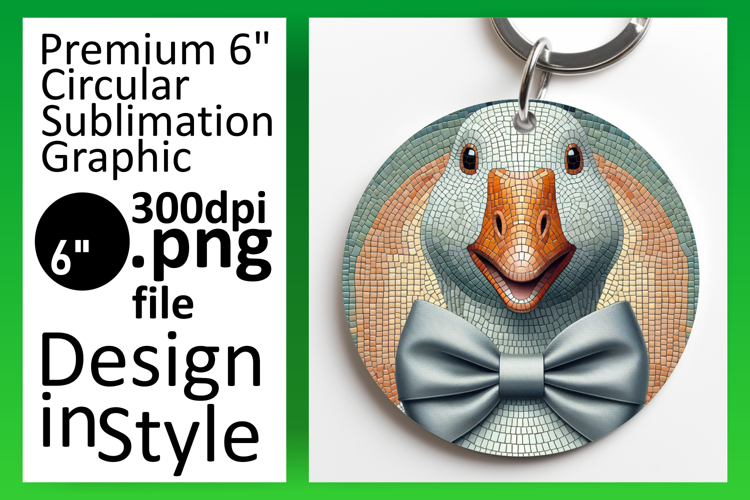 Sophisticated Round Design Car Coaster , Goose