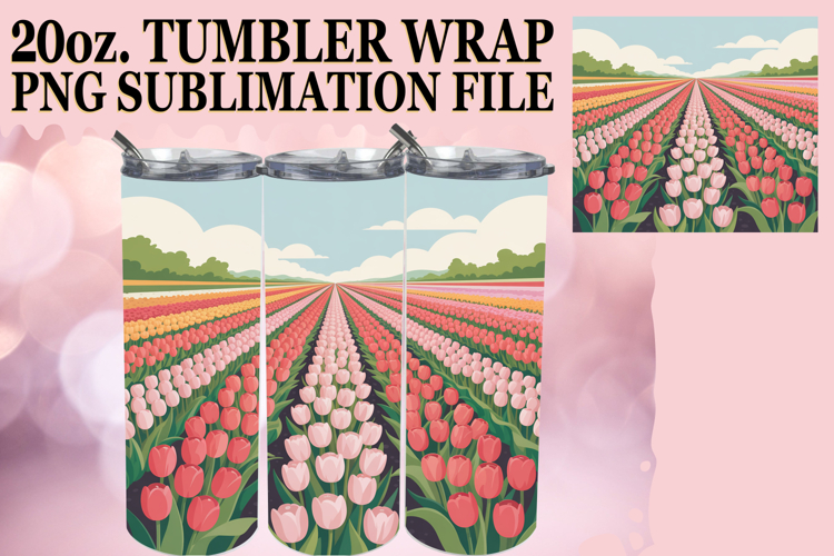 Sweet Sublimation 20oz tumbler wrap, Spring