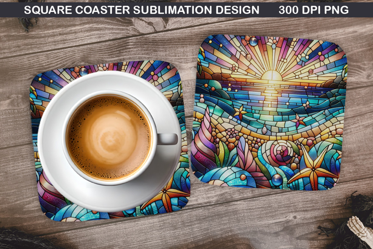 Summer Coaster Sublimation, Summer Coaster PNG Design