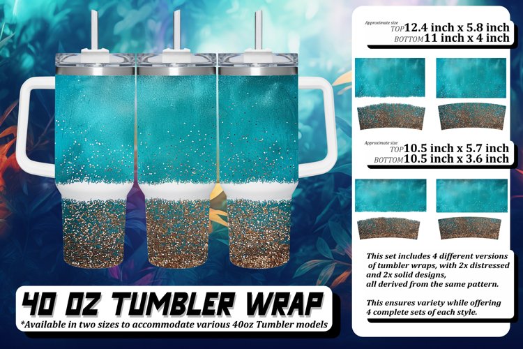 Gleaming Flower Leopard Print 40oz