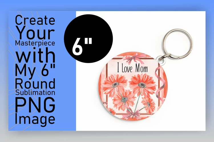 Circular Sublimation Car Coaster - Mom's Day