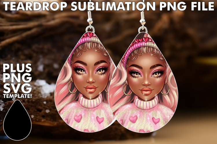 BLISSFUL TEARDROP EARRINGS Design, Afro Girl