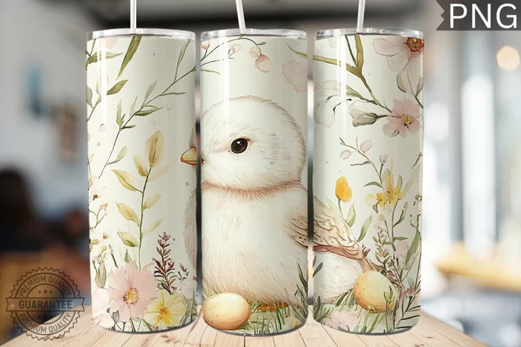 Spring Easter Tumbler Wrap - High Quality 300 Dpi