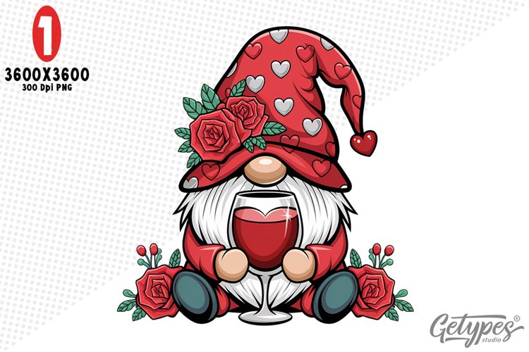 Valentine Gnome Clipart Image 24