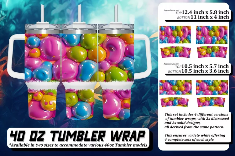 Bold Inflated Pattern Tumbler Design