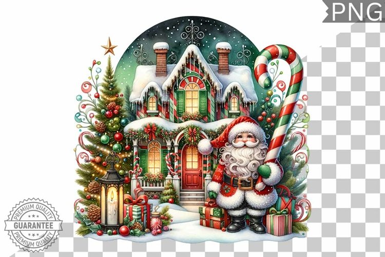 Christmas Santa Sublimation - Clipart PNG Design