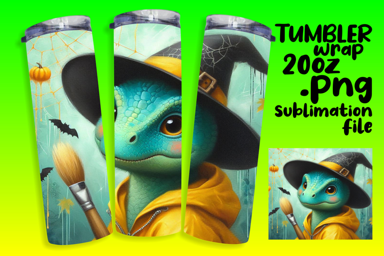 Sublimation Ready 20oz Design Files , Halloween Dino