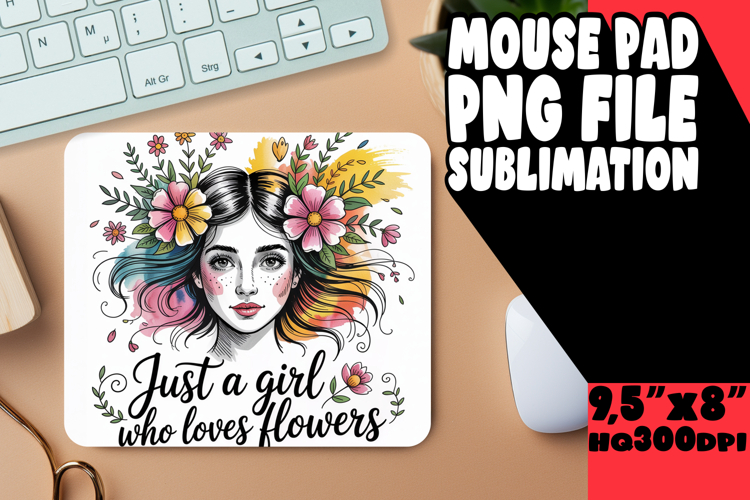 BLISSFUL desk pad Artistic PNG, Just A Girl