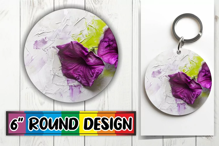 Blossom Beauty Circle: Vibrant Spring Sublimation Design