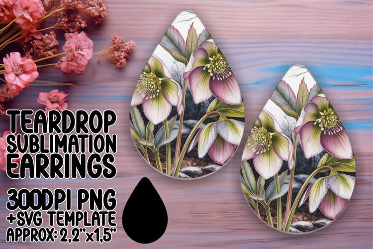Playful Teardrop Earrings Design for Crafts , Flowers