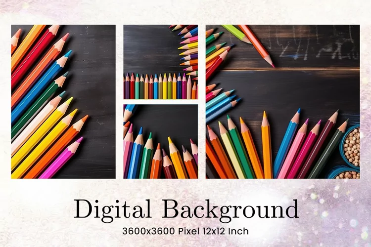 Colored Pencils Background Teacher School Blank Wallpaper