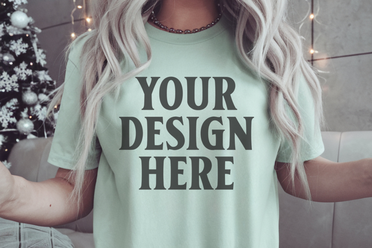 Bay Christmas Comfort Colors 1717 Mockups, CC 1717 m