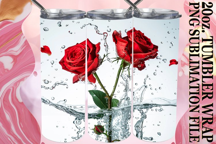 Watercolor Serenity: Sublimation Wrap - 20oz Tumbler example image 1