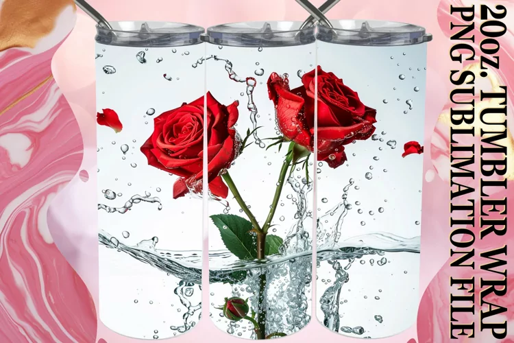 Watercolor Serenity: Sublimation Wrap - 20oz Tumbler