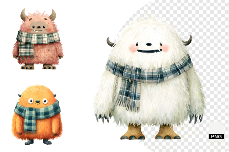 Cute Halloween Monsters Clipart