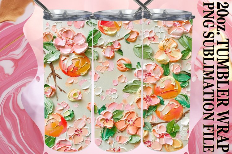 Flower and Fruit 3D Tumbler Wrap example image 1