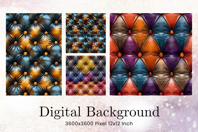 Diamond Tufted Backgrounds Colorful Quilted Luxury Texture
