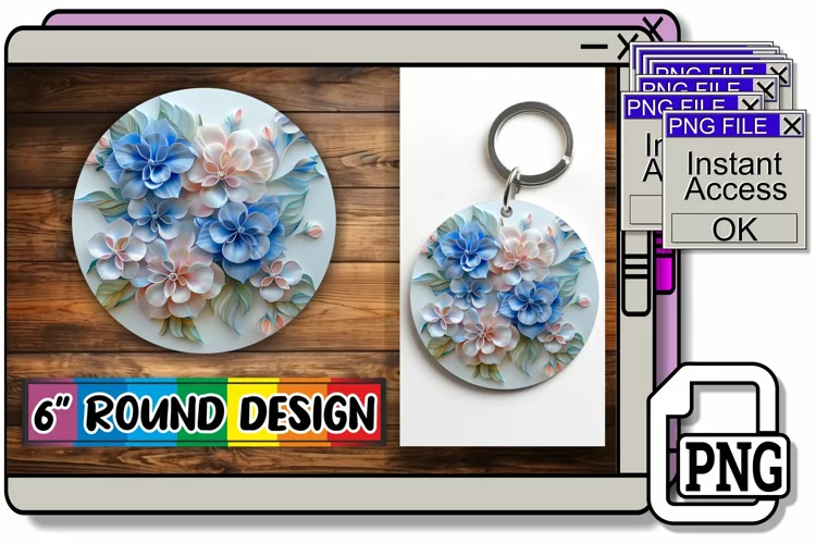 Stylish Petal Keychain & Coaster