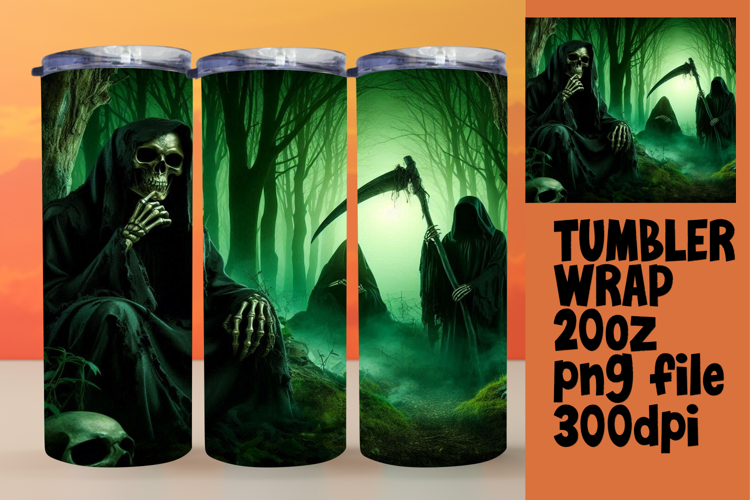 SOPHISTICATED 20oz Tumbler Template , Horror Halloween