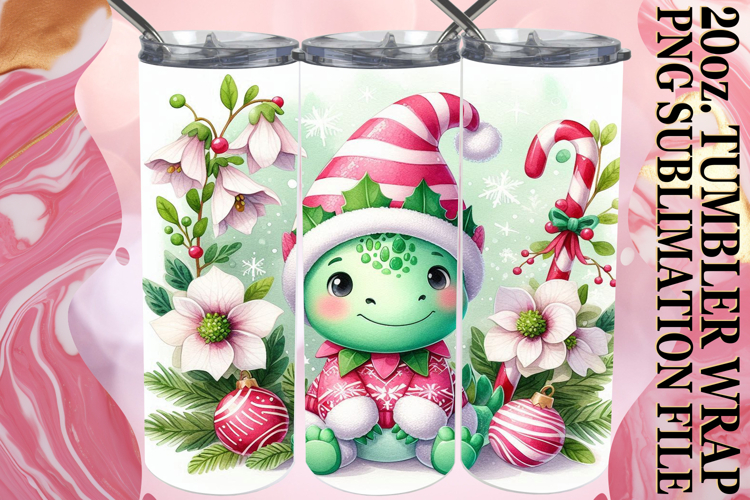 RADIANT ADVENTURE 20oz TUMBLER WRAP, Cute Dino