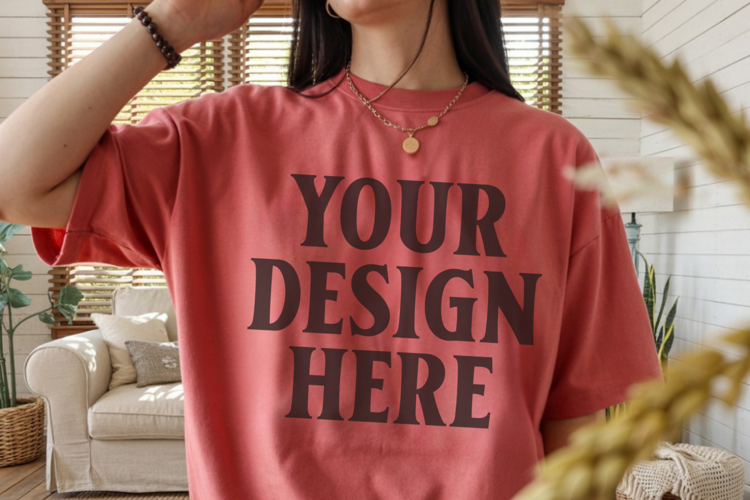 Comfort Colors 1717 Watermelon T-Shirt Mockup