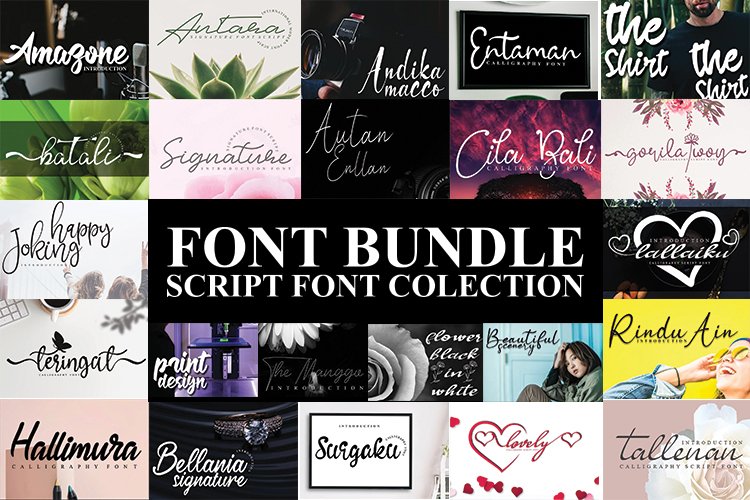 BUNDLE FONT SCRIPT COLECTION example image 1