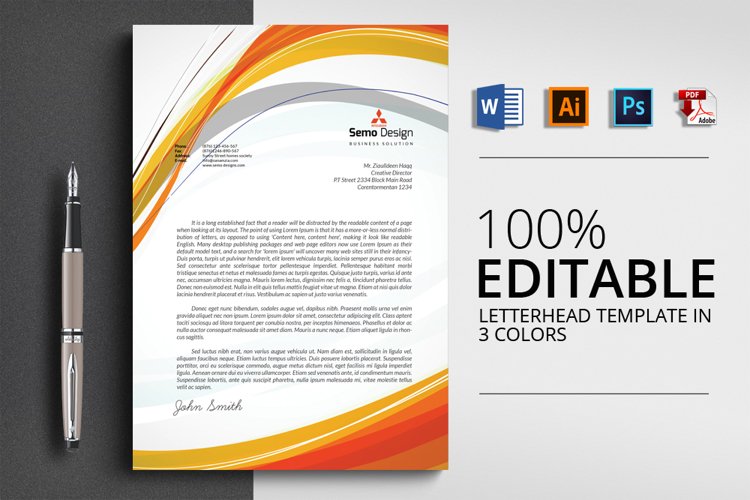 MS Word Format Letterhead
