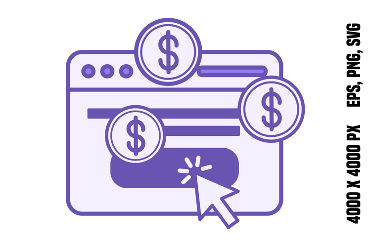 Colored Pay Per Click Icon