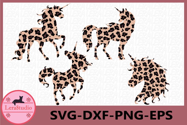 Unicorn Leopard SVG files, Animal SVG example image 1