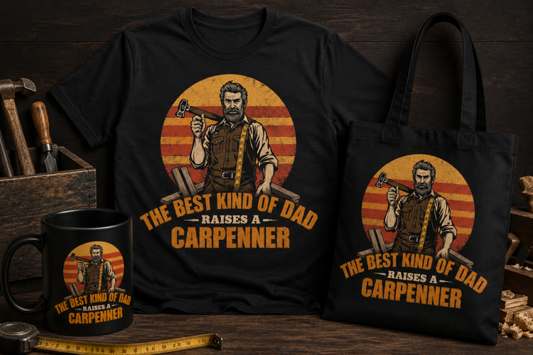Best Kind of Dad Raises a Carpenter PNG | Carpenter Dad