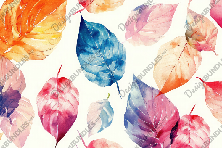 Watercolor Leaves Background Wallpaper