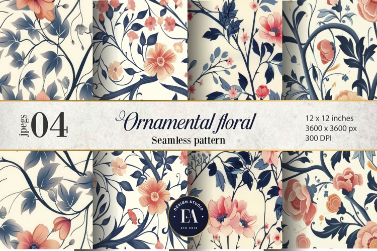 Ornamental Floral Pattern| Elegant Floral Texture