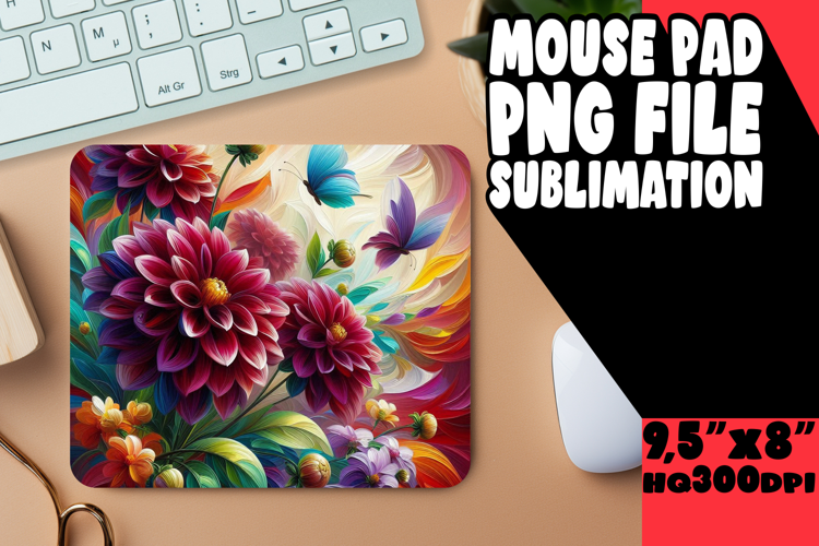 Unique Mouse Mat Sublimation, Flowers