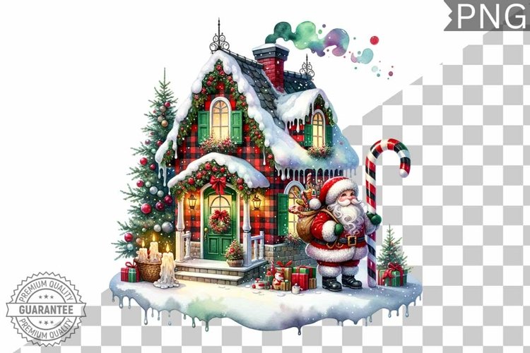 Christmas Santa Sublimation - Clipart PNG Design example image 1