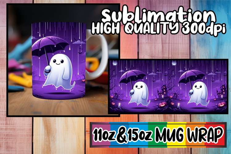 Joyful journeys 11oz 15oz sublimation wrap, Ghost