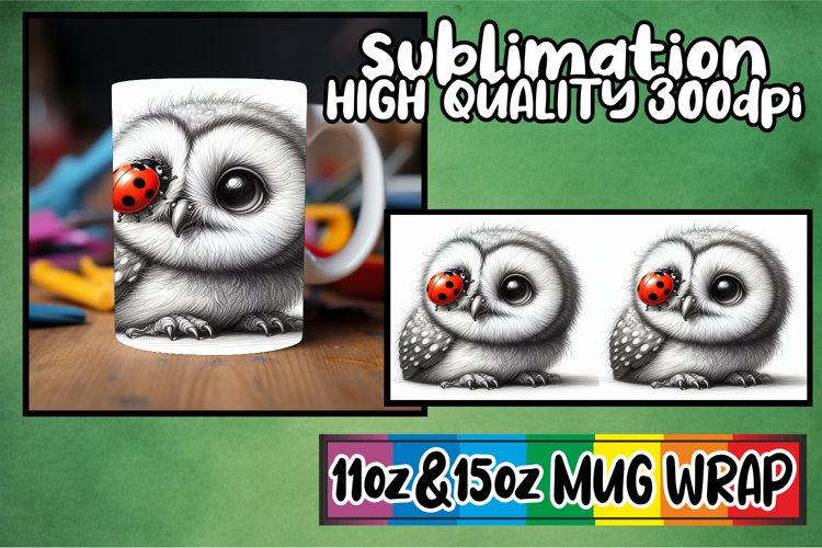 Serene days 11oz 15oz sublimation wrap, Cute Animals