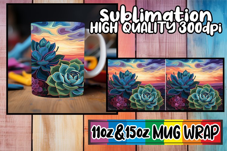 Nostalgic Retro Flower Charm: Mug Wrap Sublimation example image 1