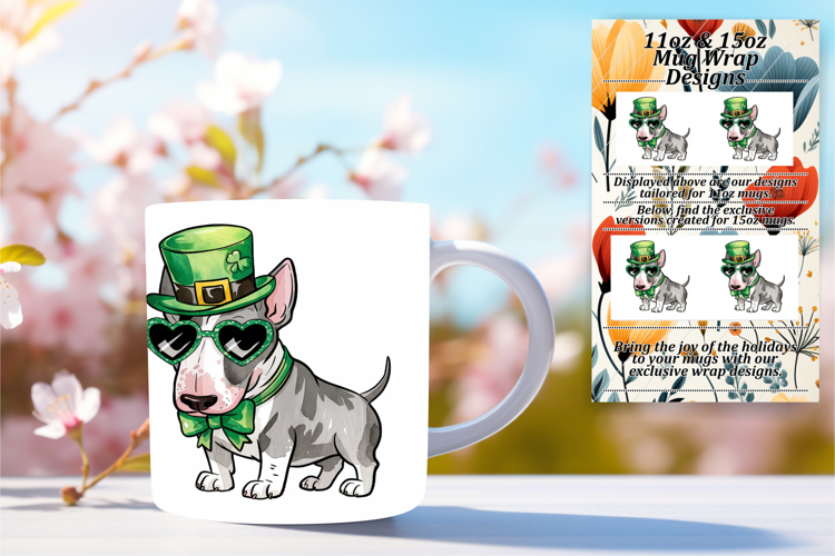 Magical 15oz Mug Wrap Png Design , St Patrick