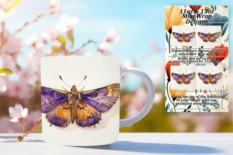 Radiant Wings: Spring Butterfly Mug - 11oz & 15oz