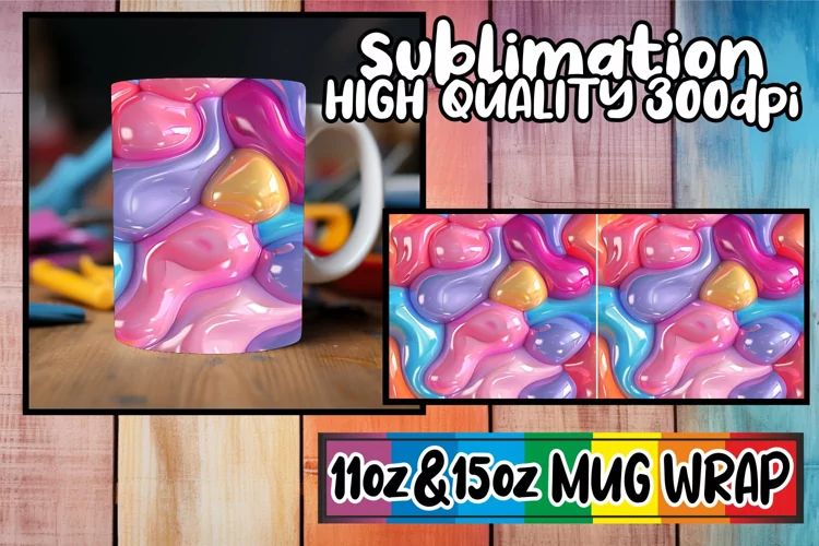 Dynamic Inflated Symphony: Abstract Mug Art 11oz/15oz